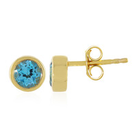 Orecchini in argento con Topazio Blu Svizzero