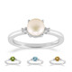 Anello in argento con Perla d'Acqua Dolce Bianca