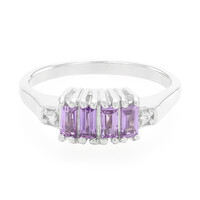 Anello in argento con Zaffiro Ceylon Porpora (non riscaldato)