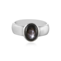 Anello in argento con Zaffiro Stellato Nero