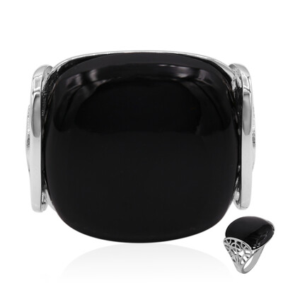 Anello in argento con Onice Nero