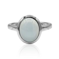 Anello in argento con Calcedonio Blu