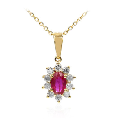 Collana in oro con Rubino Mozambico AAA (CIRARI)