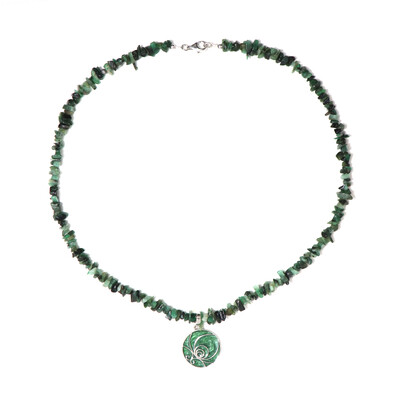 Collana in argento con Smeraldo Zambia (Riya)