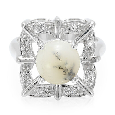 Anello in argento con Agata Dendritica