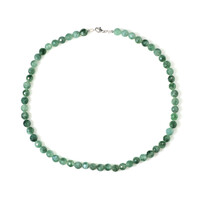 Collana in argento con Quarzo Verde Foresta