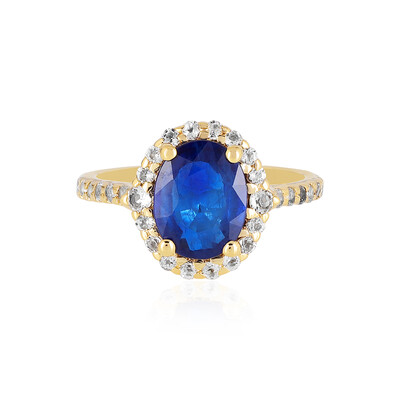 Anello in argento con Spinello Blu Royal