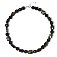Collana in argento con Mica Dorata
