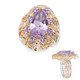 Anello in argento con Ametista Rose de France (Gems en Vogue)