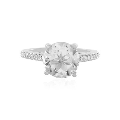 Anello in argento con Topazio Bianco