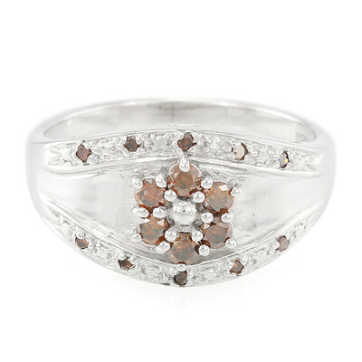 Anello placcato in platino con Diamante Fancy
