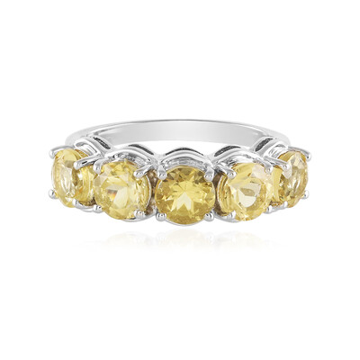 Anello in argento con Berillo Giallo