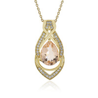 Collana in oro con Morganite del Madagascar AAA (de Melo)