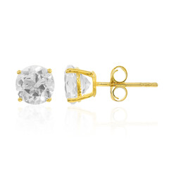 Orecchini in argento con Topazio Bianco