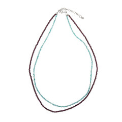 Collana in argento con Granato Magenta