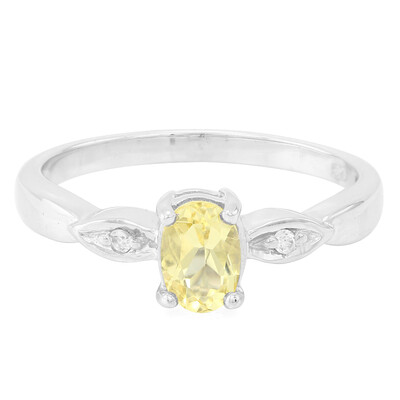 Anello in argento con Berillo Giallo
