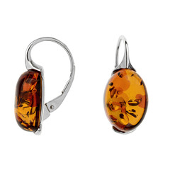 Orecchini in argento con Ambra Baltica