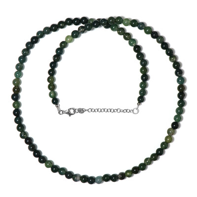 Collana in argento con Agata Muschiata