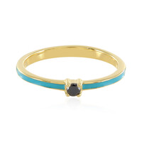 Anello in argento con Diamante Nero