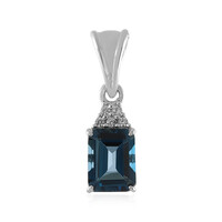 Ciondolo in argento con Topazio Blu Londra