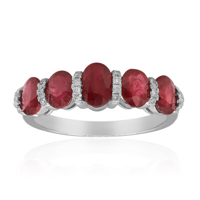 Anello in oro con Rubino Mozambico AAA (CIRARI)