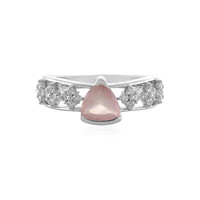 Anello in argento con Quarzo Rosa