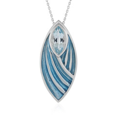 Collana in argento con Topazio Blu Cielo (Adela Silber)