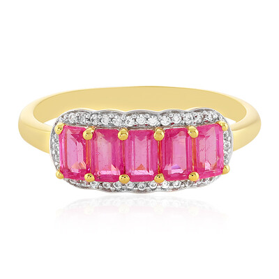 Anello in argento con Zaffiro Rosa del Madagascar