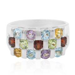 Anello in argento con Topazio Blu Svizzero