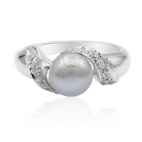 Anello in argento con Perla di Acqua Dolce