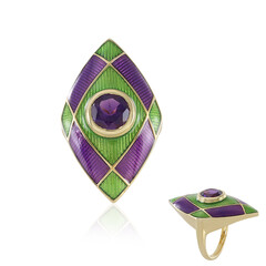 Anello in argento con Ametista (Adela Silber)