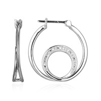 Orecchini in argento con Diamante I3 (I)