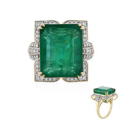 Anello in oro con Smeraldo Zambia AAA (D'vyere)