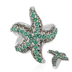 Anello in argento con Smeraldo Zambia (Annette classic)