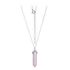 Collana in argento con Quarzo Rosa
