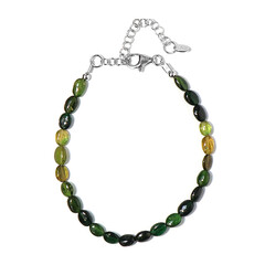 Bracciale in argento con Tormalina Verde