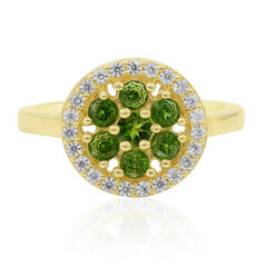 Anello in argento con Diopside Russo