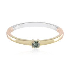 Anello in oro con Diamante Blu I2