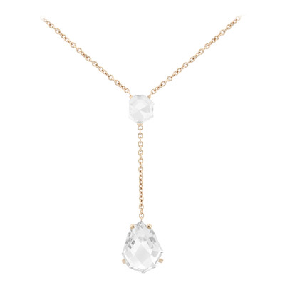 Collana placcata in oro con Quarzo Bianco (TPC)