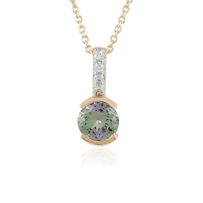 Collana in oro con Tanzanite Verde