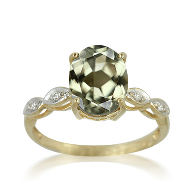 Anello placcato in oro con Zultanite