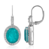 Orecchini in argento con Quarzo Verde Blu