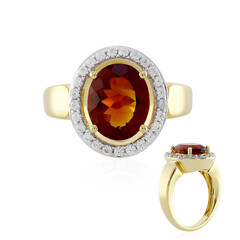 Anello in argento con Citrino Madeira