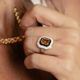 Anello in argento con Citrino Madeira (M de Luca)