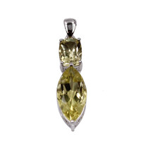 Ciondolo in argento con Quarzo Ouro Verde