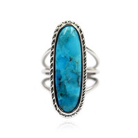 Anello in argento con Turchese Kingman Mohave Blu (Faszination Türkis)