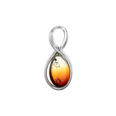 Ciondolo in argento con Ambra Sunrise Baltica