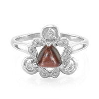 Anello in argento con Occhio di Tigre Rosso