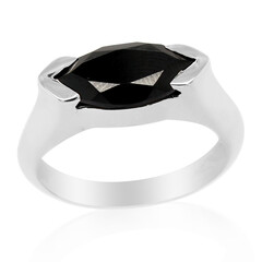Anello da uomo in argento con Spinello Nero
