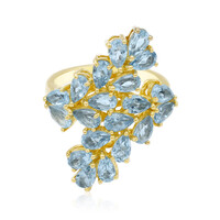 Anello in argento con Topazio Blu Svizzero
